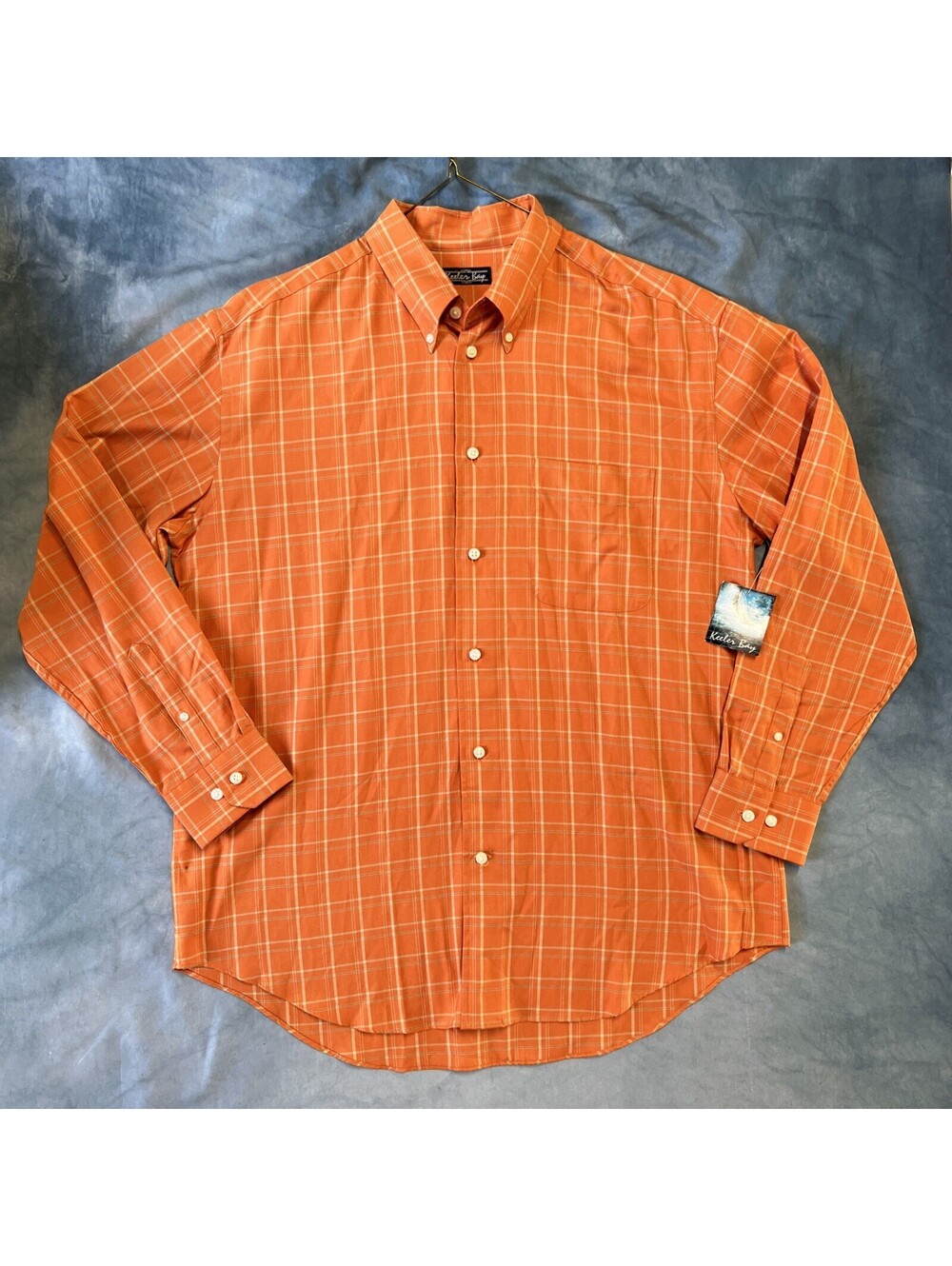 Keller Bay Orange Plaid Shirt Men NWT - 1219-2H